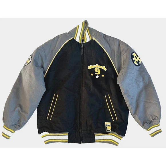 Y2K Akademiks Varsity Jacket Mens Medium Double Sided Quilted Lining 90s - Picture 1 of 16